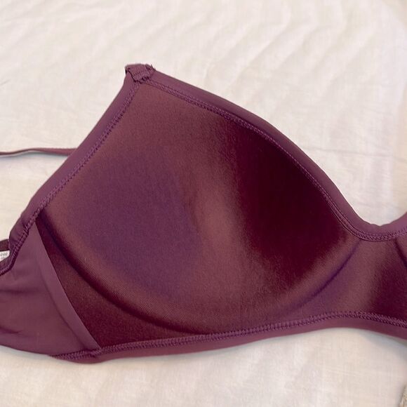 Parisian Bra Size 36C Lace Wine Burgundy - Picture 8 of 12